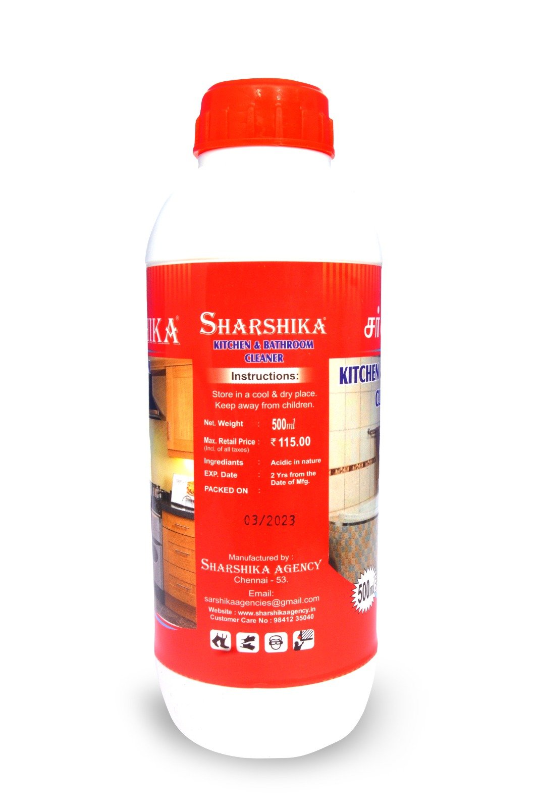 Kitchen & Bathroom Cleaner - back view